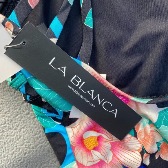 La Blanca Women's Multi Strap Cross Back One Piece Swimsuit Size 4,Beach,NEW - Picture 9 of 13